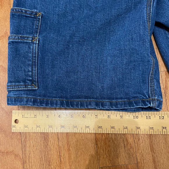 Guide Gear Jean Cargo Shorts tag Size 42 98% Cotton 2% Spandex Blue Carpenter - Picture 7 of 11